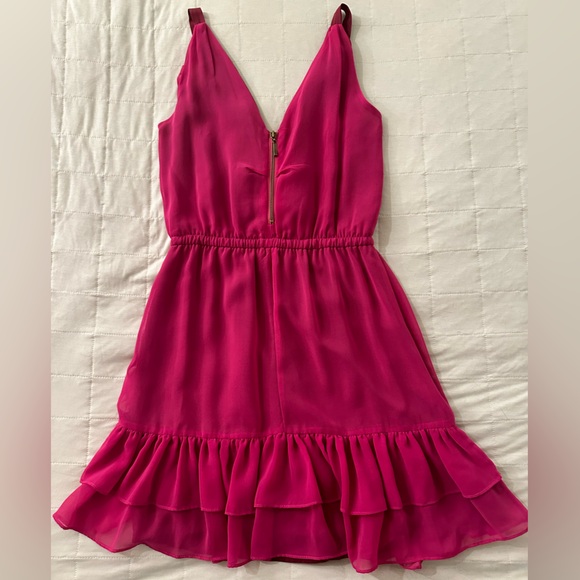 Fuschia Pure Sugar fit and flare dress - Picture 2 of 2